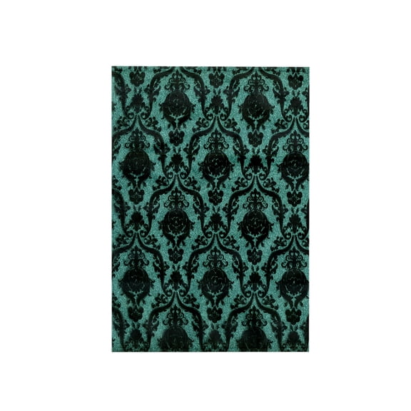 3dRose, Black Formal With Turquoise, 15x22 Hand Towel