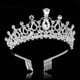 thumbnail image 4 of 2 tiaras de novia con cristales y diamantes de imitación, corona con peine, para boda, desfile, cumpleaños, diadema, 4 of 8
