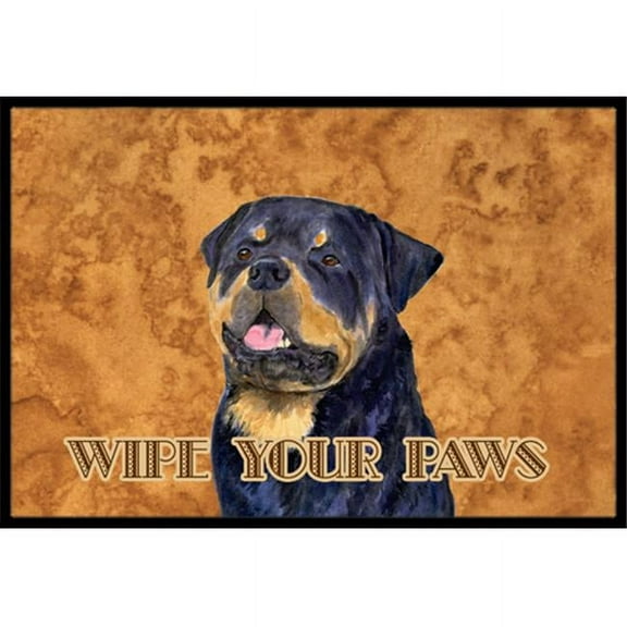 Carolines Treasures  18 X 27 In. Rottweiler Wipe Your Paws Indoor Or Outdoor Mat