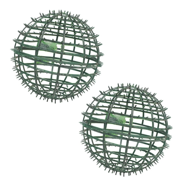 Houderco 2Ud Soporte Para Flores En Bola De Plástico Verde Con Divisible Para De Jardín Y Fiesta