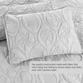 thumbnail image 4 of Quilt Set Full/Queen Size White - Oversized Bedspread - Soft Microfiber Coverlet for All Season - Includes 1 Quilt and 2 Shams, Ocean Star Pattern, 4 of 5
