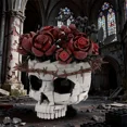 thumbnail image 2 of 1025Pcs Skull Flower Building Blocks Set, Gothic Model Kit, Dark Romantic Decor, Unique Valentine's Day Halloween Gift for Teens & Collectors, 2 of 5