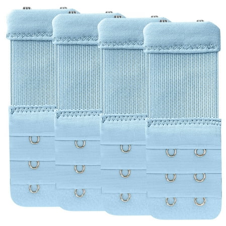 

Mackneog Intimates Accessory 4 Pieces Womens Soft Comfortable Elastic Bra Extenders Bra Extension Strap 2 Hook 3 Rows Bra Extender Bra Band other
