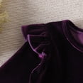 thumbnail image 6 of IBTOM CASTLE Toddler Baby Girls Velvet Tutu Dress Pageant Party Gown Kids Fall Winter Ruffle Long Sleeve Princess Christmas Birthday Party Wedding Evening Dress 9-12 Months Purple, 6 of 8