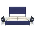 thumbnail image 2 of Furniture of America Zorva 4-Drawer Fabric Navy Full Kids Bed, 2 of 6