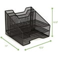 thumbnail image 3 of Desk Mesh Organizer Storage, 5 Compartments, Black, 3 of 7