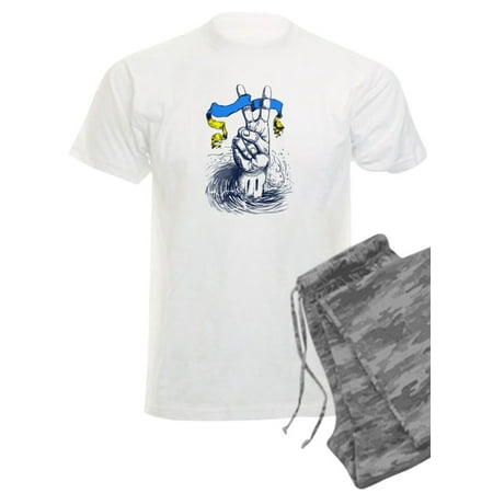 

CafePress - Pro Ukraine Support Ukrainian Flag Peace S Pajamas - Men s Light Pajamas