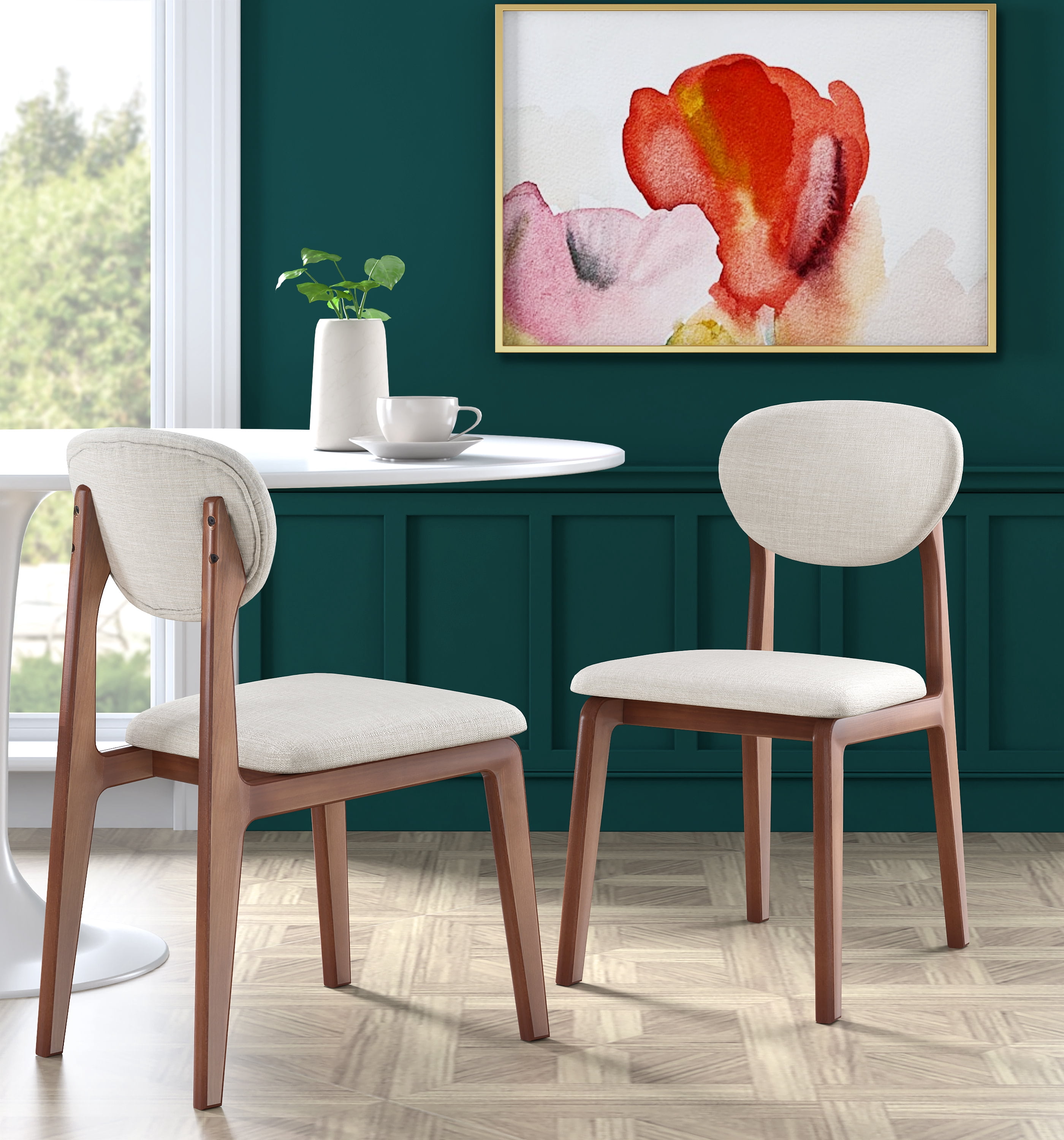 Elle Decor Coralie Dining Chair Set of 2 Buttercream