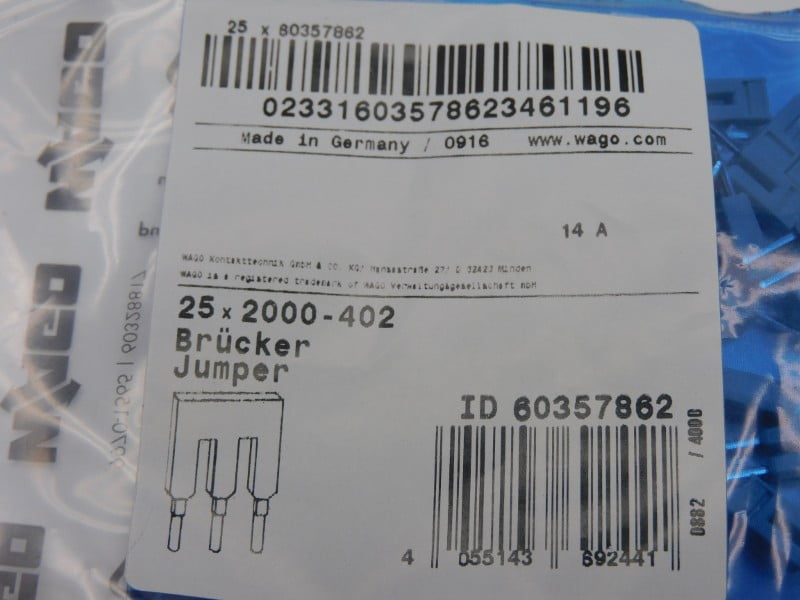 WAGO 2000-402 14A (PKG OF 25) NSMP