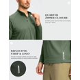 thumbnail image 4 of Camiseta de running para hombre, talla G, manga larga, de secado rápido, talla S, color verde, 4 of 7