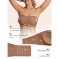 thumbnail image 3 of MINTREUS Womens Strapless Bras Jelly Push Up Bandeau Bra Non Slip Wireless Supportive Padded Bras Seamless Comfortable Tube Bra, 3 of 9