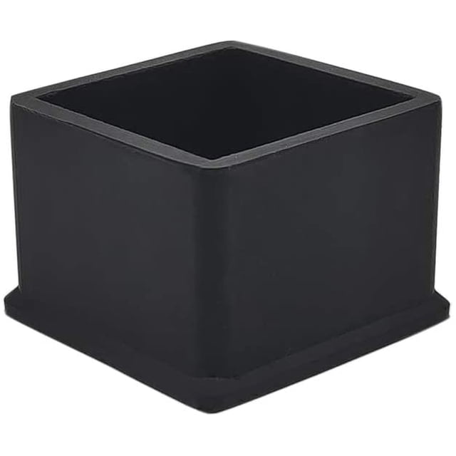 Juego de 4 tapas de goma antideslizantes cuadradas para patas de sillas, patas de mesa, 40 x 40 mm (4,0 x 4,0 cm), negro Xemadio XDJZ-111-54
