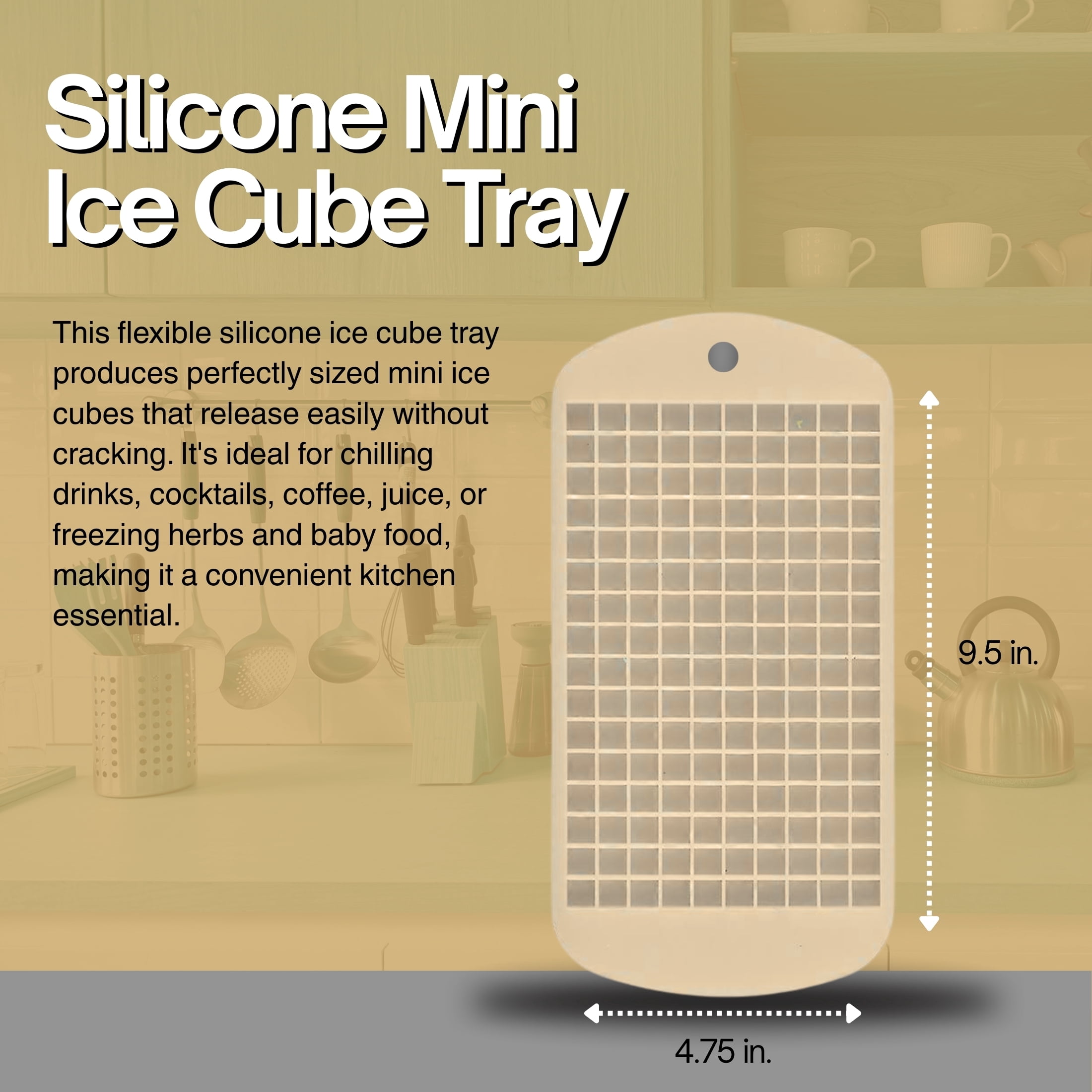 3-Pack Silicone Mini Ice Cube Trays with 160 Small Ice Cube Molds, Flexible Easy Release Ice Maker for Freezer Small Ice Cubes for Cocktails Coffee Juice Smoothies Whiskey BPA-Free Molder