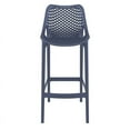 thumbnail image 6 of Pemberly Row Modern Resin Polypropylene Patio Bar Stool in Dark Gray, 6 of 7
