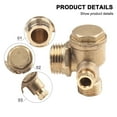 thumbnail image 6 of G1/2 Air Compressor Check Valve Copper 3Port 20*16*10mm Brass Male-Threaded Straight Line Lock Cylinder Screw Connector Tool, 6 of 9