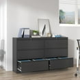 thumbnail image 2 of 3 Drawer Lateral File Cabinets with Lock,Black Metal Lateral Filing Cabinet for Home Office,Wide Steel Storage Cabinet Commercial Drawer Cabinets for Legal/Letter/A4 Size Files Assembly Required, 2 of 6