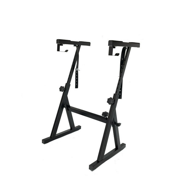 Tzou Adjustable Z-Style Piano Stand for 44-88 Key Keyboards, Heavy Duty 250LB Capacity - Height & Width Adjustable, Portable Keyboard Stand with Non-Slip Pads (Black)