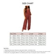 thumbnail image 3 of Women Fashionable Button Overalls Loose Casual Elegant Plain Color Sleeveless Strap Overalls with Pockets Watermelon Red S, 3 of 5