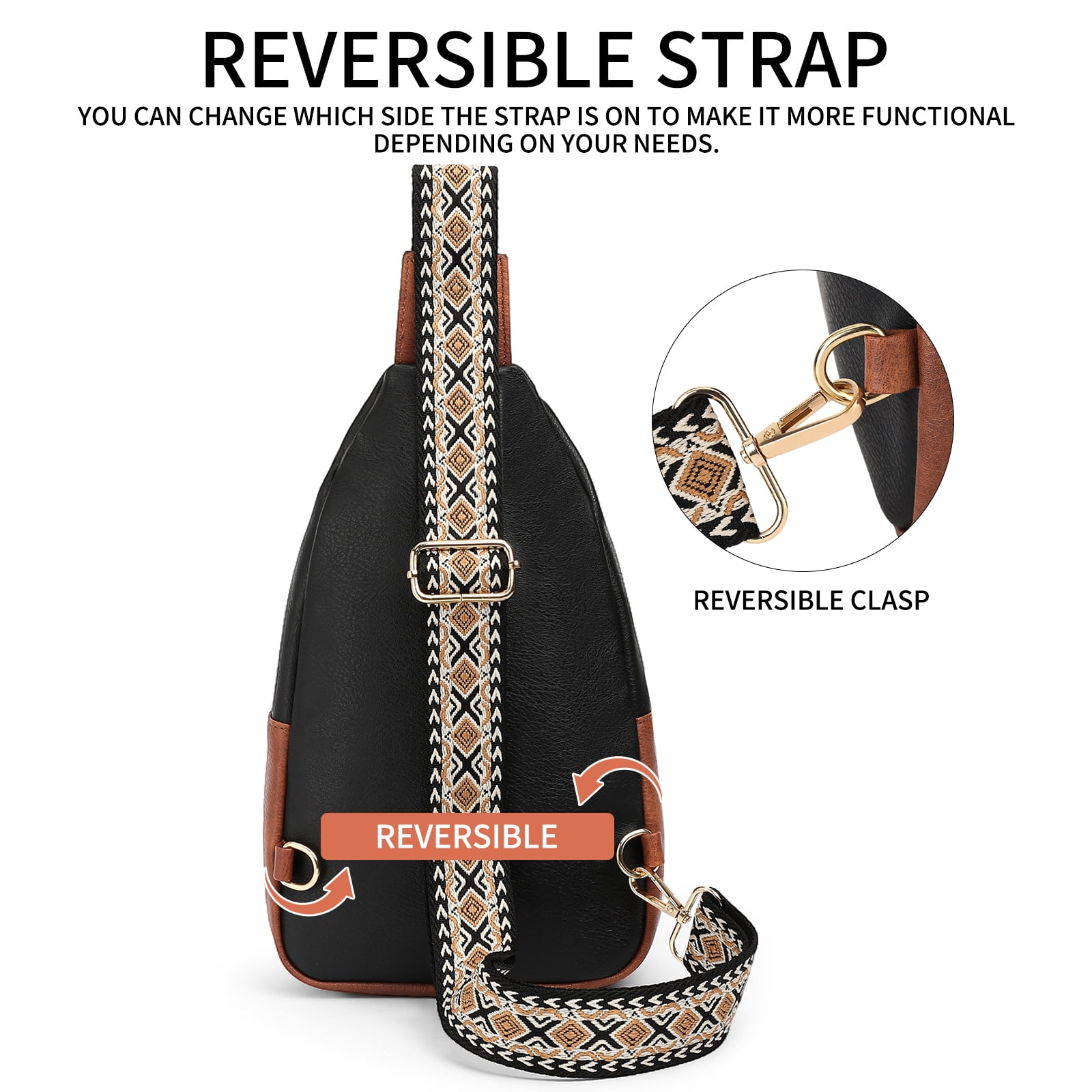 Falan Mule Sling Bag Crossbody Bags for Women Fanny Packs for Women Chest Bag for Work Shopping