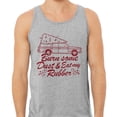 thumbnail image 2 of Burn Some Dust and Eat My Rubber Tank Top Unisex Small Grey, 2 of 5