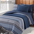 thumbnail image 4 of Campus Comforts by New Sega Home 2-Pack Microfiber Sheet Set, One Print, One Solid, Henry, Blue, Twin-XL, 4 of 8