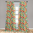 thumbnail image 5 of Ambesonne Fitness Curtains, Colorful Spots Sports Life, Pair of 28"x84", Multicolor, 5 of 5