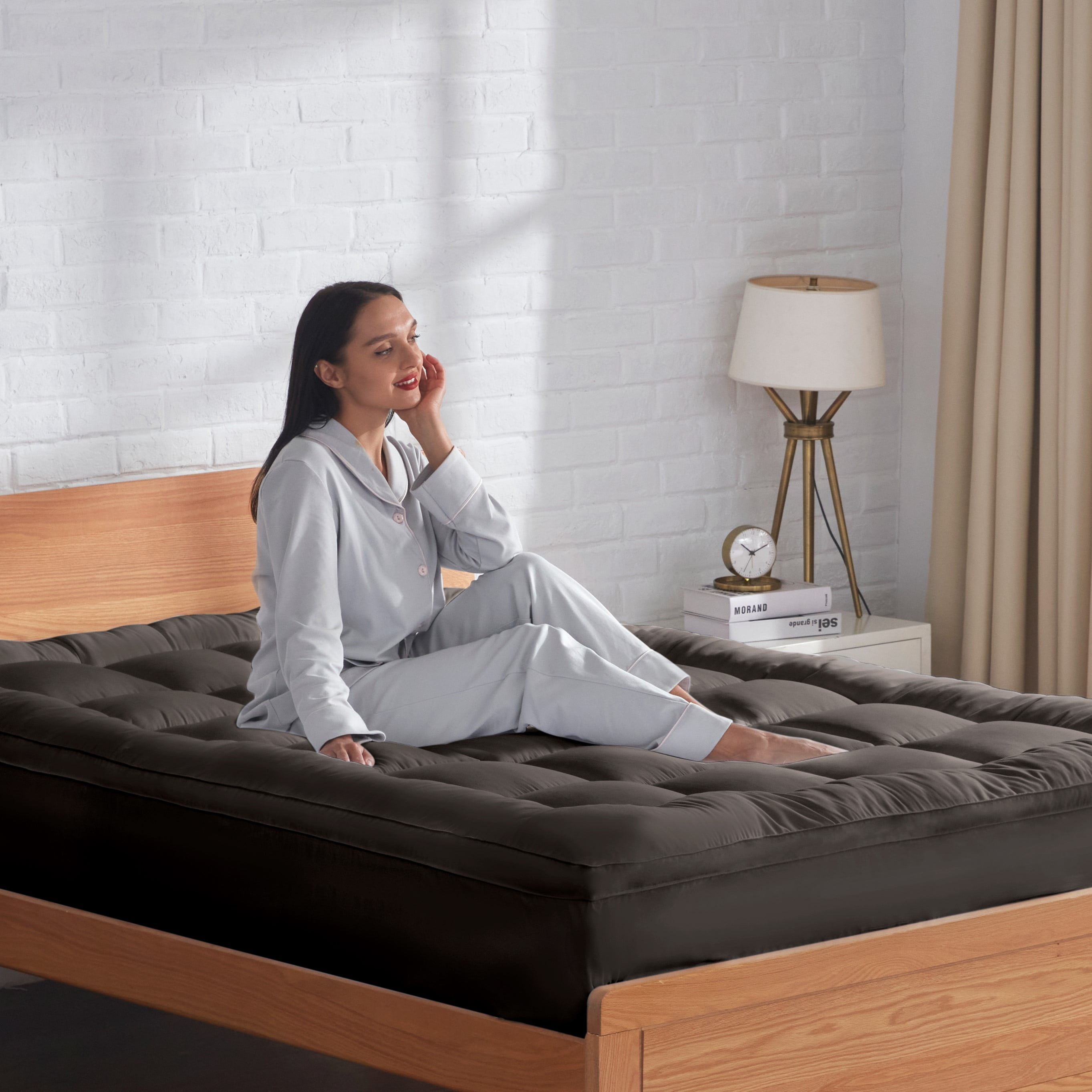 BDEUS Extra Thick Mattress Topper, Cooling Mattress Pad Cover, Pillow Top Protector with 8-21 inch Deep Pocket, Twin Size