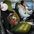 thumbnail image 3 of Uorisanigo 2PCS Car Seat Covers for Front Seats, Soft Coral Fleece Fabric Faux Leather Hippie Frog Driver Seat Cover Protection Universal Fit for Sedan SUV Pick-up Truck Van, 3 of 7