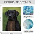 thumbnail image 3 of Diamond Art Kit for Adults, Black Dog Wood Post Gaze Diamond Painting for Adults Beginners, 5D DIY Diamond Art Painting Kits, Colorful Diamond Painting Craft for Home Decor 12x16, 3 of 7