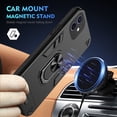 thumbnail image 2 of ELEHOLD Full Body Case for iPhone 12,Shockproof and Anti-Drop Phone Case Built-in Bracket Car Magnetic,Black, 2 of 8