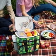 thumbnail image 5 of Bright Four Leaf Clover Insulated Lunch Bag 15L Cooler Box for Women Men Work Camping Beach Travel, 5 of 7