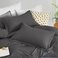 thumbnail image 2 of JS Sanders 800 Thread Count 100% Egyptian Cotton Premium 3 Piece Duvet Set - Breathable All Season Comforter Cover with Zipper Closure & Corner Ties | Smooth Sateen (Super King Plus, Dark Grey), 2 of 8