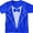 Royal Blue, variant on Kids Funny Tuxedo T-Shirt Bowtie & Button Black/White, Medium