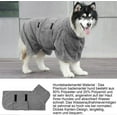 thumbnail image 3 of Gray Microfiber Super Absorbent Dog Bath Robe, Quick Dry Dog Bath Towel, Bathrobe for Medium/Large Dog (M), 3 of 5