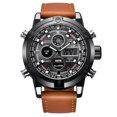thumbnail image 1 of Reloj cronógrafo de negocios para hombre, de cuero, digital, de pulsera, informal, 1 of 6