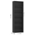 thumbnail image 3 of Homfa 6 Tier Tall Bookshelf and Bookcase, Wooden Bookcase Display Shelf for Living Room Home Office Library Storage, Black, 3 of 9