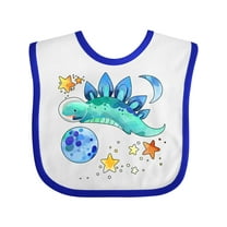 Inktastic Stegosaurus Space Dinosaur with Stars and Planet Boys or Girls Baby Bib