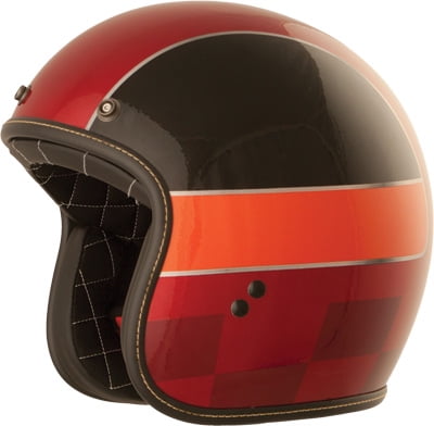 Fly Racing .38 Solid Mens Open-Face Street Motorcycle Helmet Black//Medium