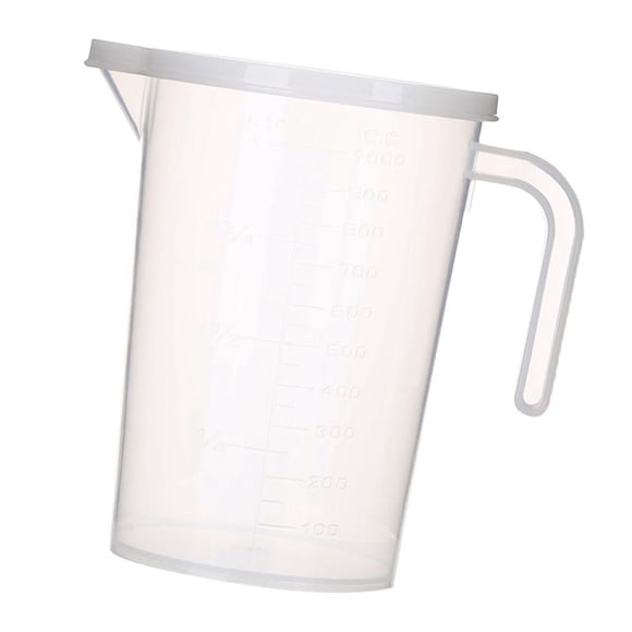 Vaso medidor de plástico de 500/1000 ml con tapa, báscula de cocina, taza medidora, 1000ml