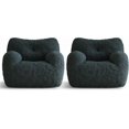 thumbnail image 5 of Bean Bag Chair, Filled Beanbag Chair for Living Room, Stuffed Beanbag Chairs, Comfy Bean Bag Chairs with Filling (Teddy Fabric in Green Set of 2, 39.37" D×37" W×27.56" H), 5 of 9