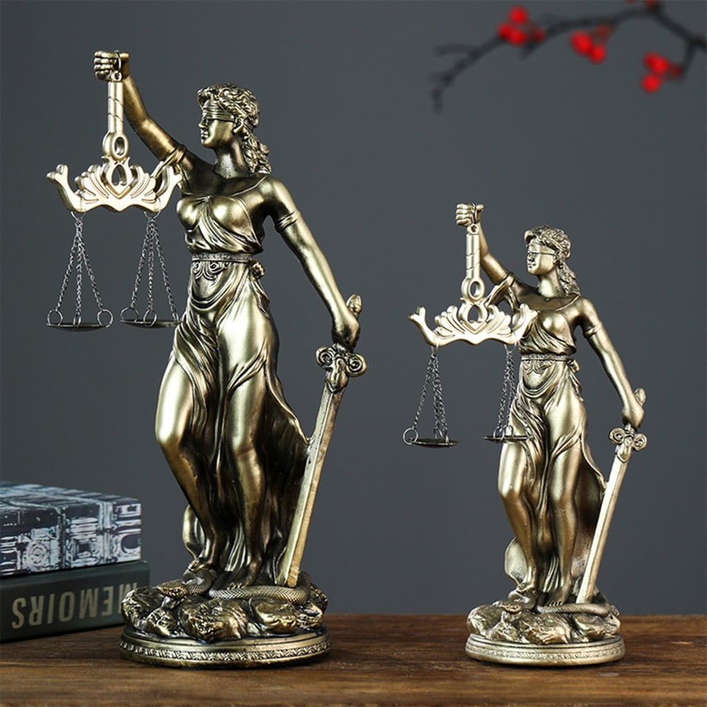 Fairness Goddess Miniature Resin Lady Justice Figurine Ornament for Attorneys