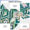 thumbnail image 6 of FORMRS Kids Pajama Pants with Pockets Size 13-14Y Boys Lounge Sleep Bottoms, Green Geometric Flowers, 6 of 8