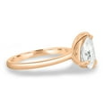 thumbnail image 3 of ESTE ORIGIN 4Ct Toi Et Moi Ring - Pear & Emerald Cut Lab-Grown Diamond Engagement Ring in 14K Rose Gold Two Stone Ring for Women, US 9., 3 of 9