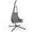 Gray, variant on Costway Swing Chair with Stand Extra-wide and Cushioned Seat Outdoor Indoor Hanging Chair Grey