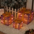 thumbnail image 1 of Suncoda Plastic Luminous Decorative Box, Christmas Light Box Remote Control Set of 3 LED Gift Box Decoration Outdoor Elevated Christmas Box Gift Decoration Indoor Outdoor Terrace, 1 of 9