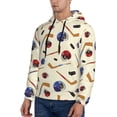thumbnail image 2 of Hoodies for Men - Hockey stick helmet cool Long Sleeve Comfrt Men'S Fashion Hoodies & Sweatshirts, Sweatshirts for Men Hoodies Pullover Clothing Clothes with Pouch, 2 of 7