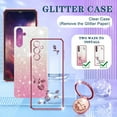 thumbnail image 4 of (3in1 for Samsung Galaxy A13 5G Case Glitter Sparkly for Women Girls Sparkle Girly Bling Shiny Phone Cover Cute Flowers Floral Design with Ring Holder Pretty Cases for A13 5G 6.5 inch, 4 of 12