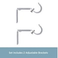 thumbnail image 7 of Kenney 1" Adjustable 3.5-4.5" Curtain Rod Mounting Brackets, Set of 2, Satin Nickel, 7 of 7