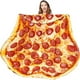 thumbnail image 5 of Tortilla Burrito Blanket | Realistic Food Print | Soft Flannel Throw | Round Funny Taco Design | Cozy Lightweight Warm | For Couch Bed Travel | 35"x35" | 1 Pack, 5 of 9