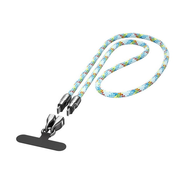 Cable De Carga De 240 W De Tipo C A Tipo C Con Diseño De Pulsera Portátil, Carga Rápida De 5 A, Usb C Para Teléfono, Correa Cruzada Y Muñequera, Cargador Rápido Portátil Y Moderno (120 Cm/47,24 Pulg